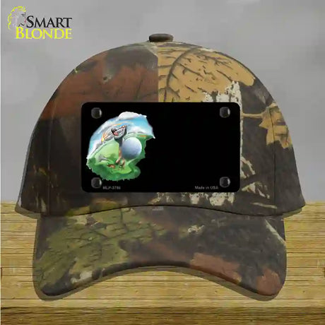 Golfer Golf ball Offset Novelty License Plate Hat Cotton / Camoflauge