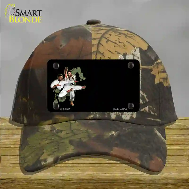 Karate Offset Novelty License Plate Hat Cotton / Camoflauge