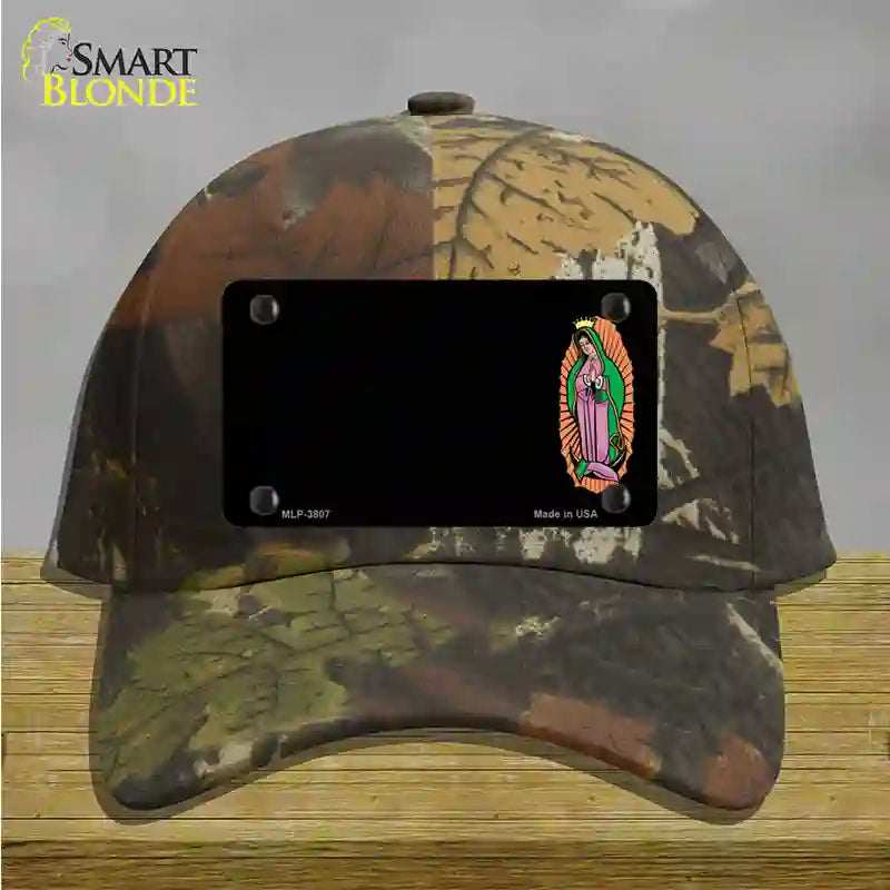 Virgin Mary Offset Novelty License Plate Hat Cotton / Camoflauge