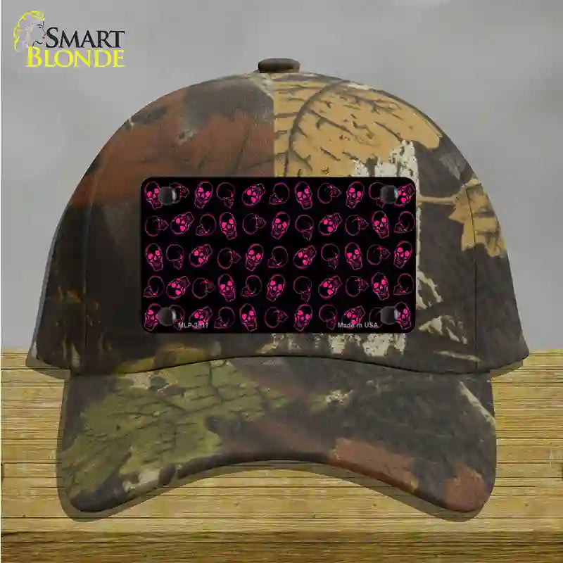 Purple Skulls Novelty License Plate Hat Cotton / Camoflauge