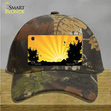 Southwest Orange Sunset Novelty License Plate Hat Cotton / Camoflauge