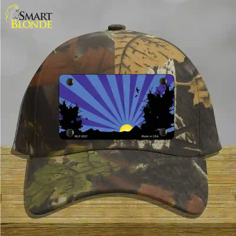 Southwest Purple Sunset Novelty License Plate Hat Cotton / Camoflauge