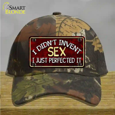 Didnt Invent Sex Novelty License Plate Hat Cotton / Camoflauge