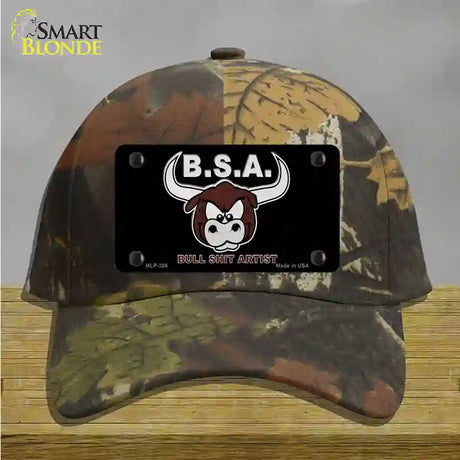 Bull Shit Artist Novelty License Plate Hat Cotton / Camoflauge