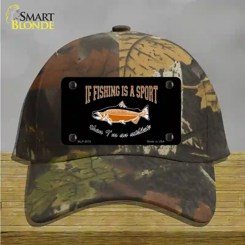 If Fishing Is A Sport Novelty License Plate Hat Cotton / Camoflauge