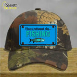 Retirement Plan Fishing Novelty License Plate Hat Cotton / Camoflauge