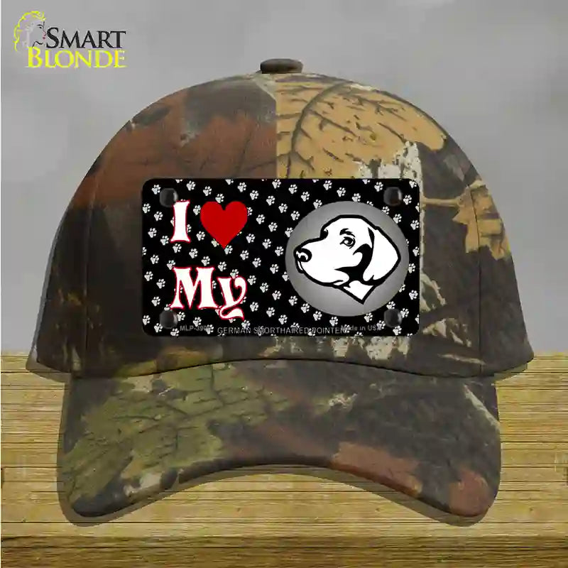 I Love My German Shorthaired Novelty License Plate Hat Cotton / Camoflauge