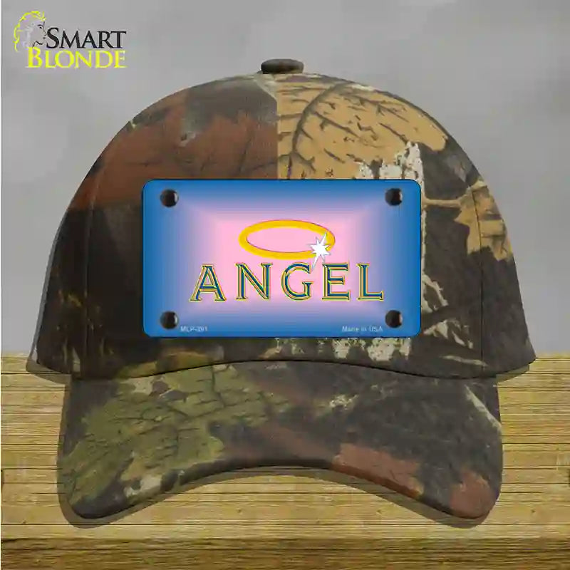 Angel Novelty License Plate Hat Cotton / Camoflauge