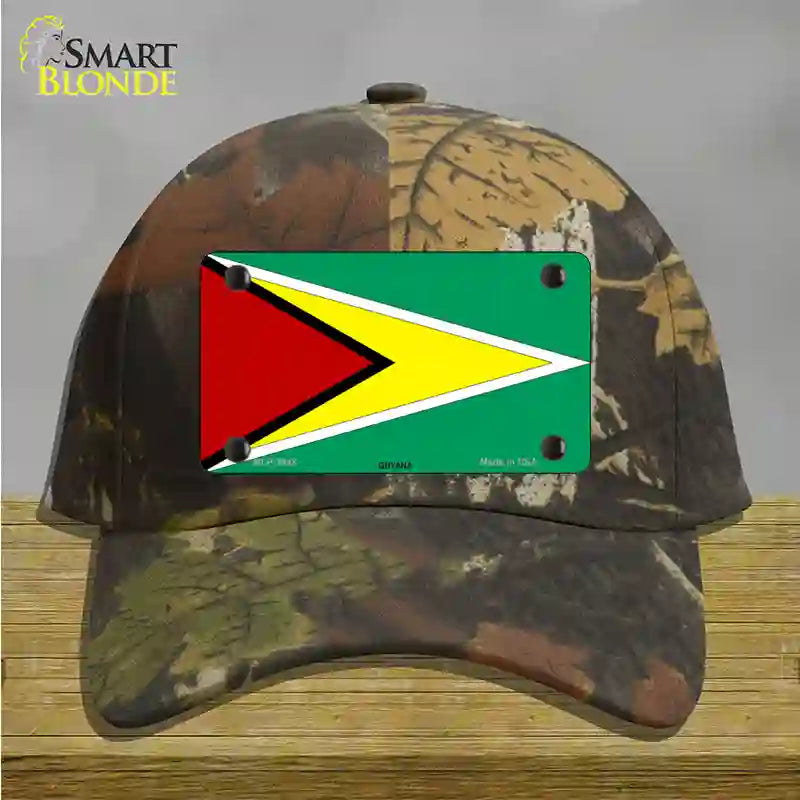 Guyana Flag Novelty License Plate Hat Cotton / Camoflauge