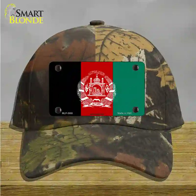 Afghanistan Flag Novelty License Plate Hat Cotton / Camoflauge