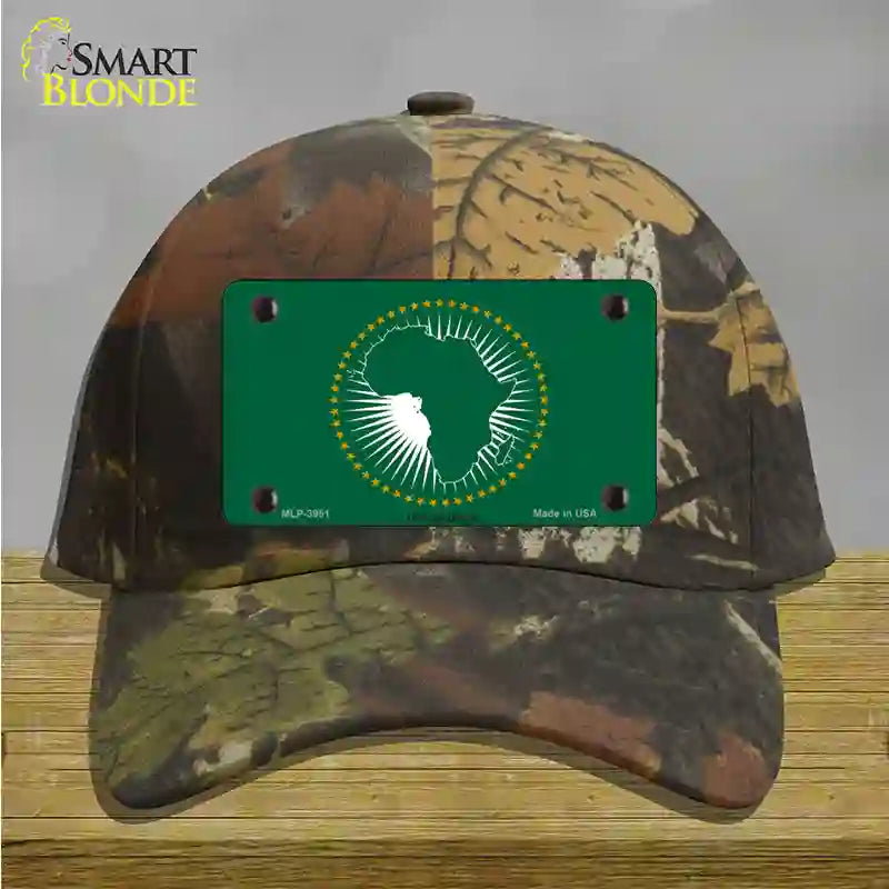 African Union Flag Novelty License Plate Hat Cotton / Camoflauge