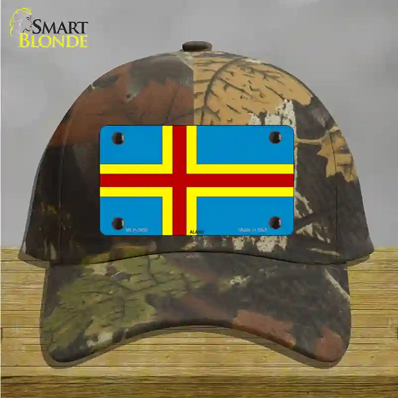 Aland Flag Novelty License Plate Hat Cotton / Camoflauge