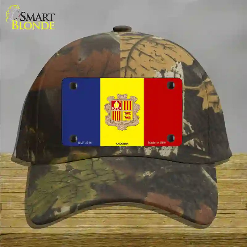 Andorra Flag Novelty License Plate Hat Cotton / Camoflauge