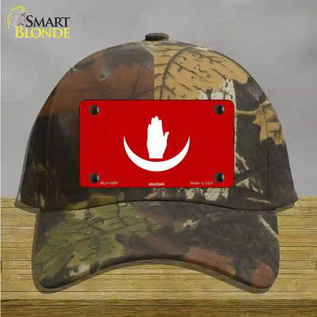 Anjouan Flag Novelty License Plate Hat Cotton / Camoflauge