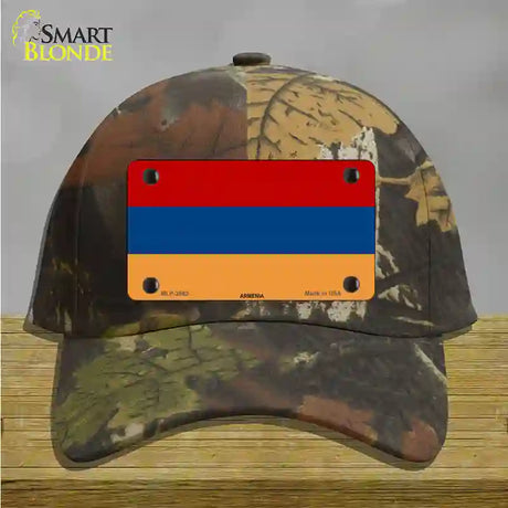 Armenia Flag Novelty License Plate Hat Cotton / Camoflauge