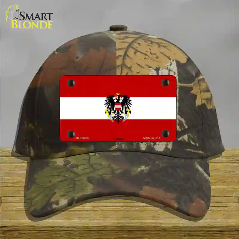 Austria Flag Novelty License Plate Hat Cotton / Camoflauge