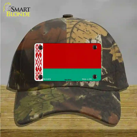 Belarus Flag Novelty License Plate Hat Cotton / Camoflauge