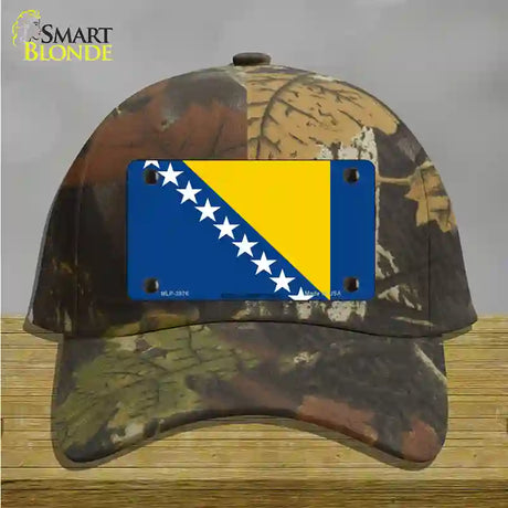 Bosnia Herzegovina Flag Novelty License Plate Hat Cotton / Camoflauge