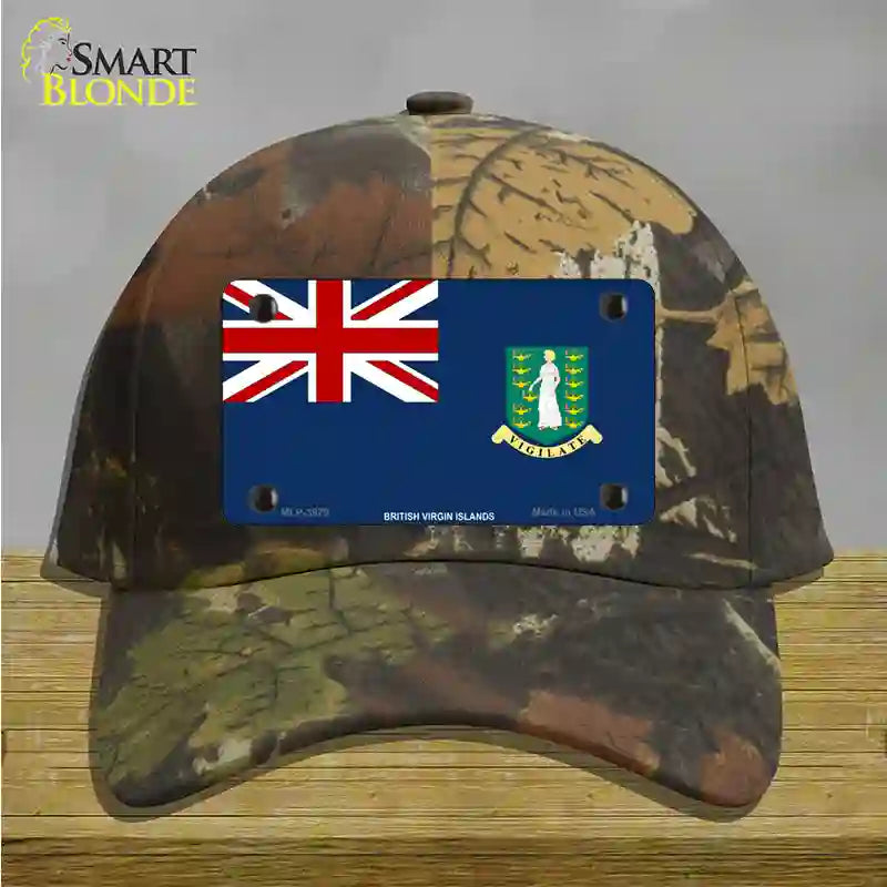 British Virgin Islands Flag Novelty License Plate Hat Cotton / Camoflauge