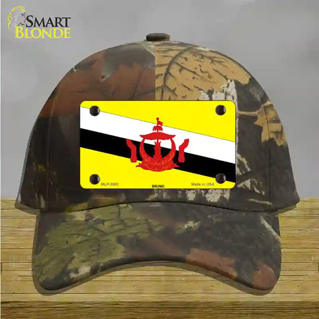 Brunei Flag Novelty License Plate Hat Cotton / Camoflauge