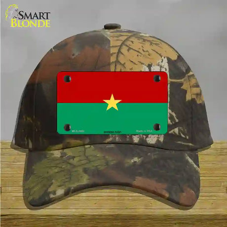 Burkina Faso Flag Novelty License Plate Hat Cotton / Camoflauge