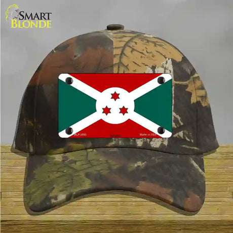 Burundi Flag Novelty License Plate Hat Cotton / Camoflauge