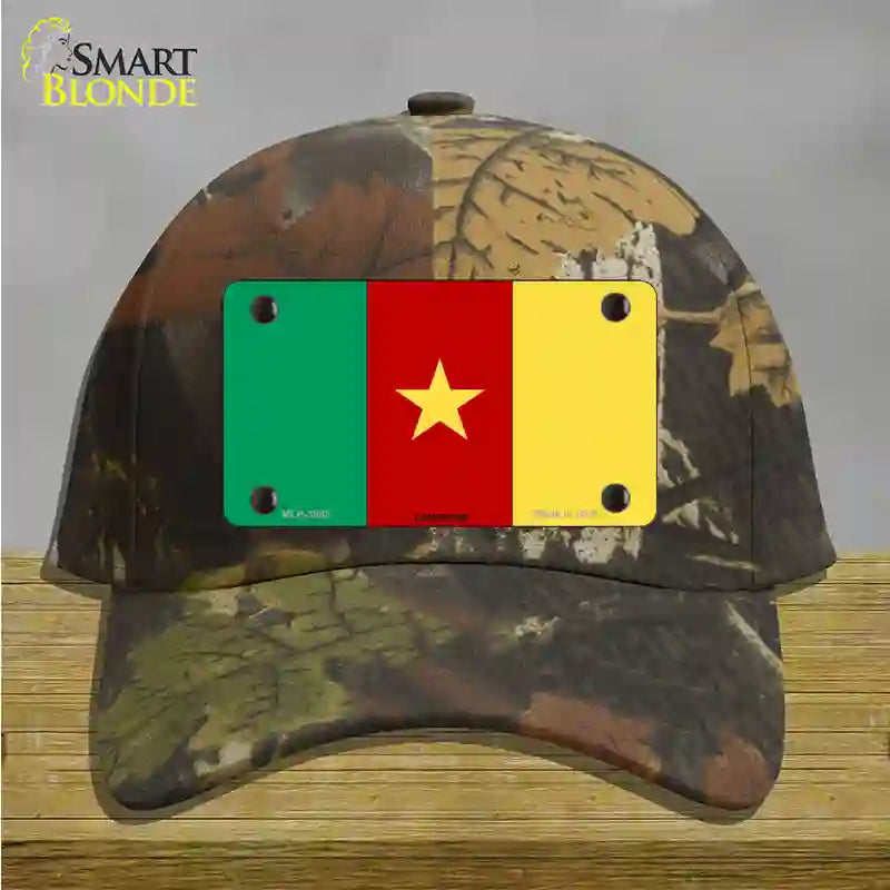 Cameroon Flag Novelty License Plate Hat Cotton / Camoflauge