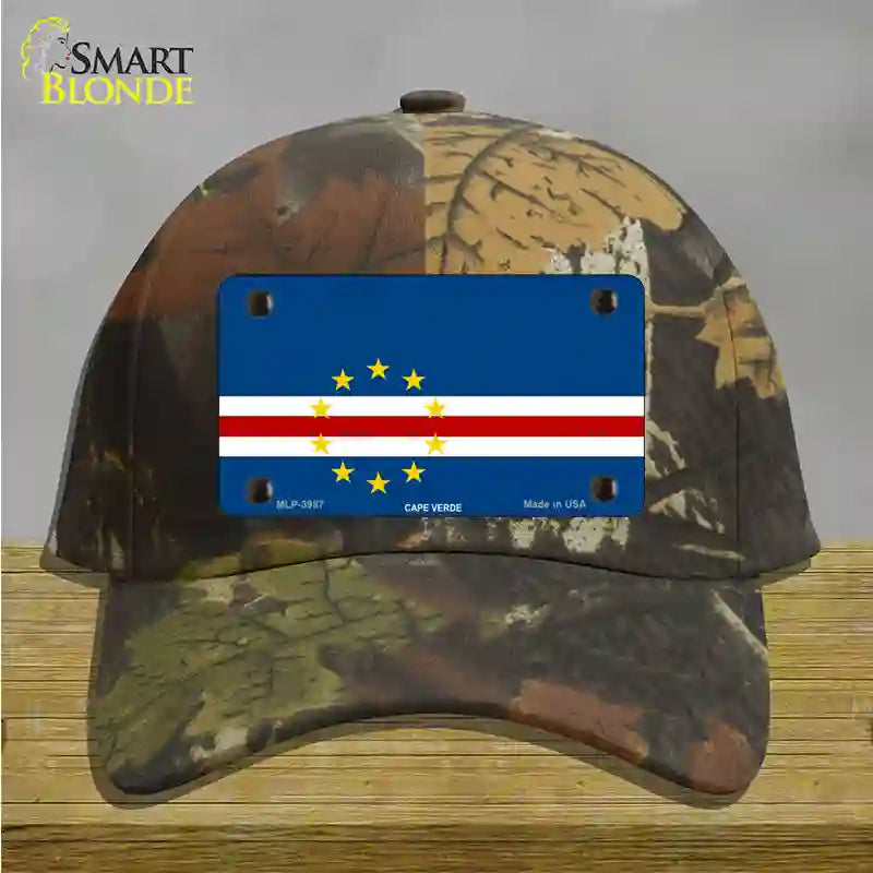 Cape Verde Flag Novelty License Plate Hat Cotton / Camoflauge