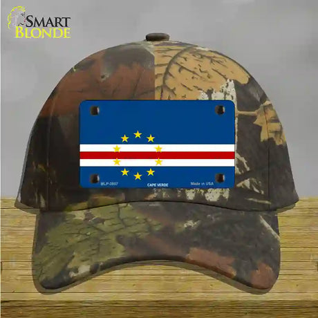 Cape Verde Flag Novelty License Plate Hat Cotton / Camoflauge