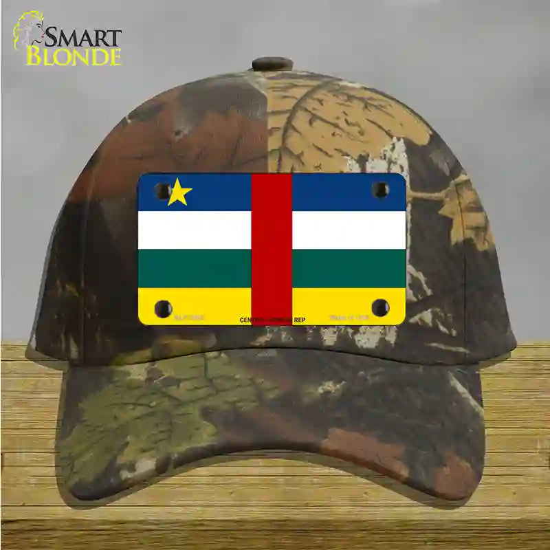 Central African Rep Flag Novelty License Plate Hat Cotton / Camoflauge