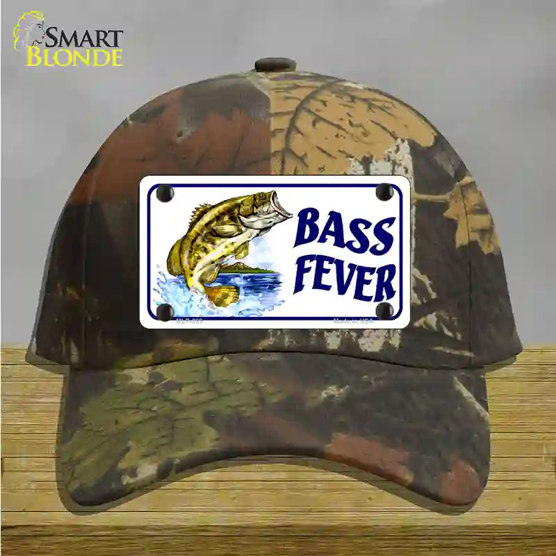 Bass Fever Novelty License Plate Hat Cotton / Camoflauge