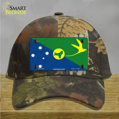 Christmas Island Flag Novelty License Plate Hat Cotton / Camoflauge