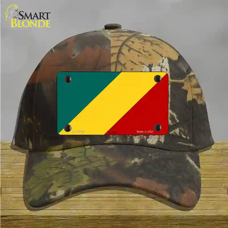 Congo Flag Novelty License Plate Hat Cotton / Camoflauge