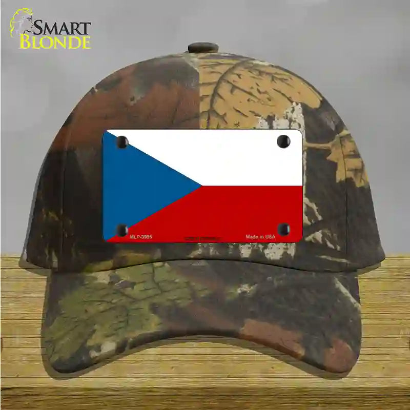 Czech Republic Flag Novelty License Plate Hat Cotton / Camoflauge