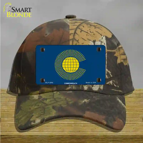 Commonwealth Flag Novelty License Plate Hat Cotton / Camoflauge