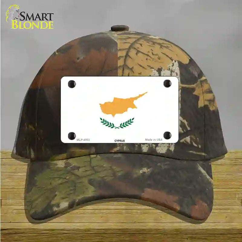 Cyprus Flag Novelty License Plate Hat Cotton / Camoflauge