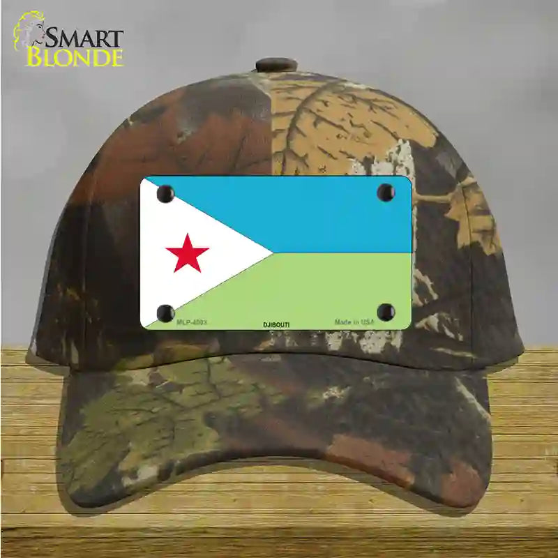 Djibouti Flag Novelty License Plate Hat Cotton / Camoflauge