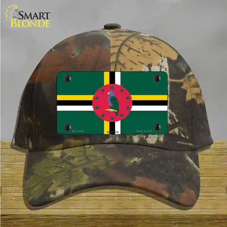 Dominica Flag Novelty License Plate Hat Cotton / Camoflauge