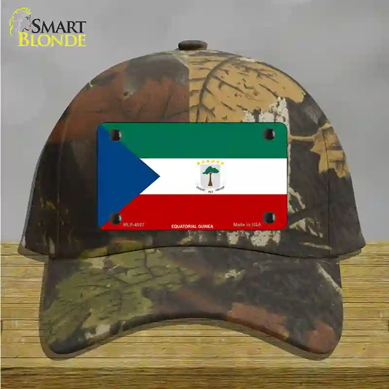 Equatorial Guinea Flag Novelty License Plate Hat Cotton / Camoflauge