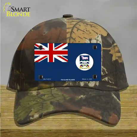 Falkland Islands Flag Novelty License Plate Hat Cotton / Camoflauge