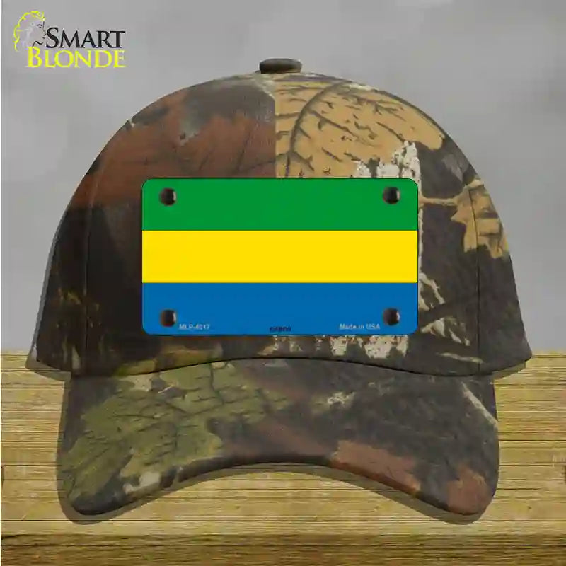 Gabon Flag Novelty License Plate Hat Cotton / Camoflauge