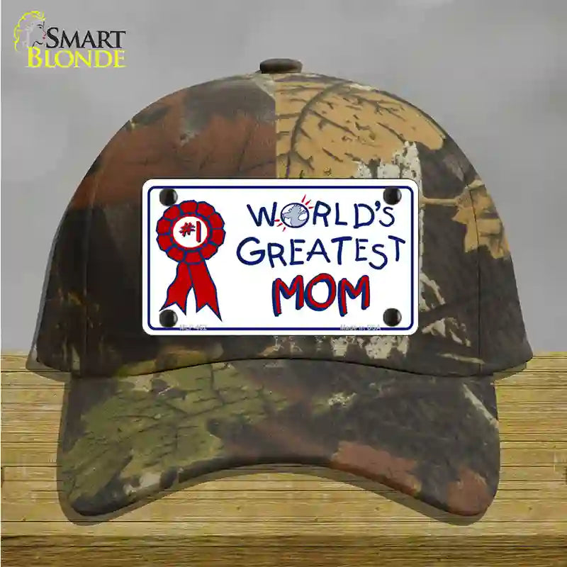 Worlds Greatest Mom Novelty License Plate Hat Cotton / Camoflauge