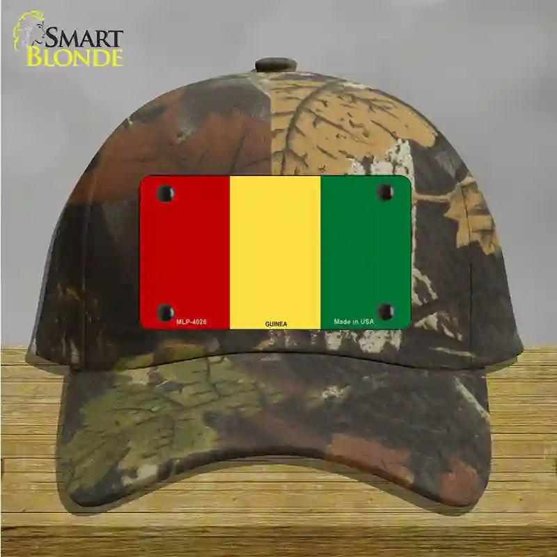 Guinea Flag Novelty License Plate Hat Cotton / Camoflauge