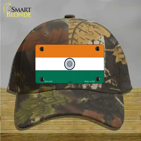 India Flag Novelty License Plate Hat Cotton / Camoflauge