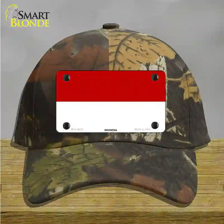 Indonesia Flag Novelty License Plate Hat Cotton / Camoflauge