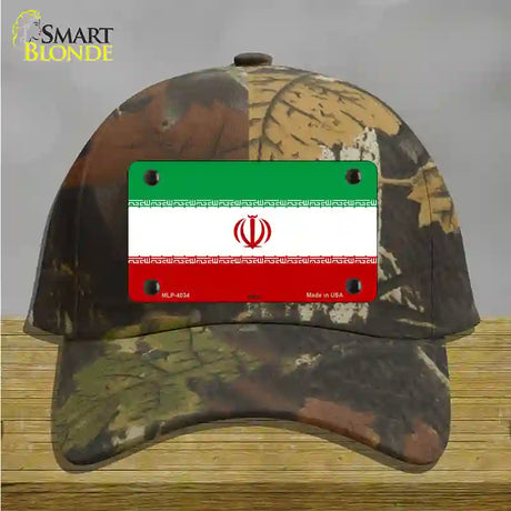 Iran Flag Novelty License Plate Hat Cotton / Camoflauge