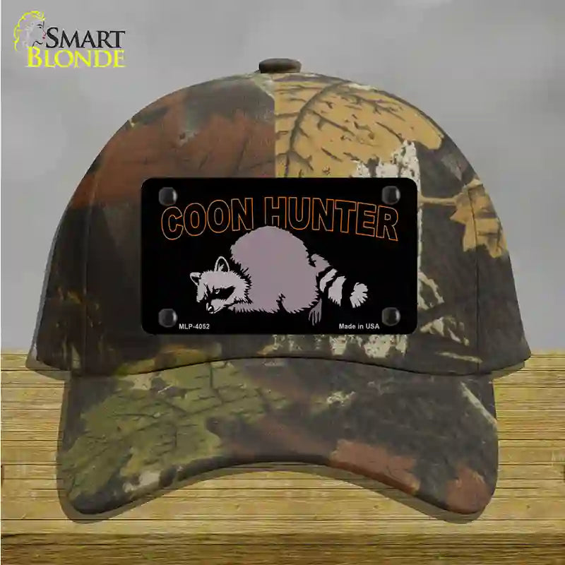 Coon Hunter Novelty License Plate Hat Cotton / Camoflauge