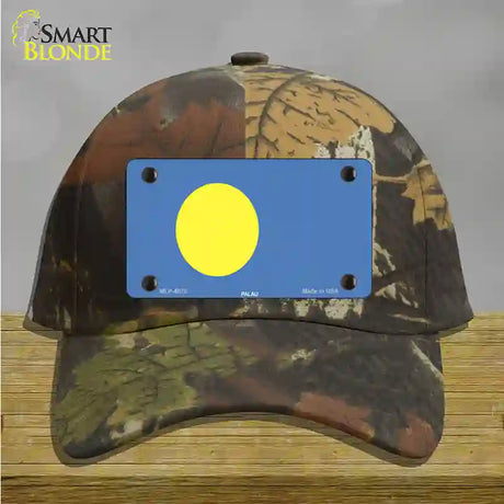 Palau Flag Novelty License Plate Hat Cotton / Camoflauge