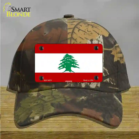 Lebanon Flag Novelty License Plate Hat Cotton / Camoflauge