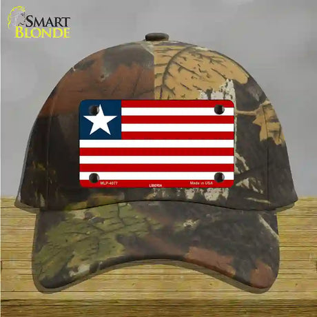 Liberia Flag Novelty License Plate Hat Cotton / Camoflauge